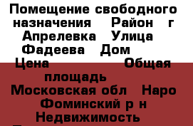 Помещение свободного назначения, › Район ­ г.Апрелевка › Улица ­ Фадеева › Дом ­ 20 › Цена ­ 7 000 000 › Общая площадь ­ 69 - Московская обл., Наро-Фоминский р-н Недвижимость » Помещения продажа   